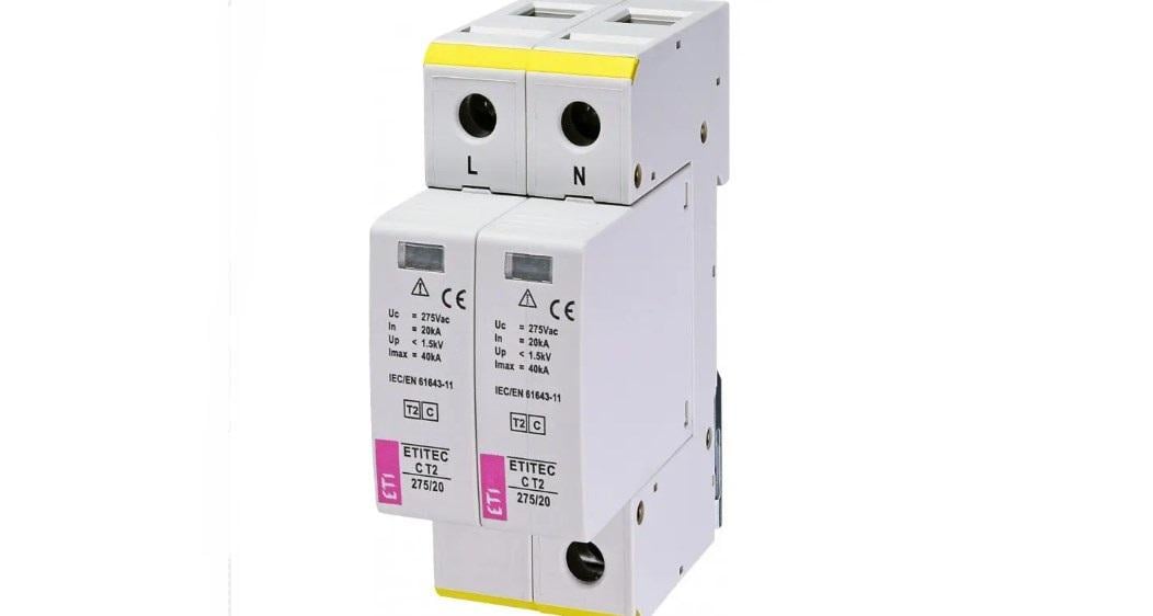 Устройство защиты от импульсных перенапряжений ETI ETITEC C T2 275/20 2+0 тип 2 40/20 Ка 275В 2P (38112488)