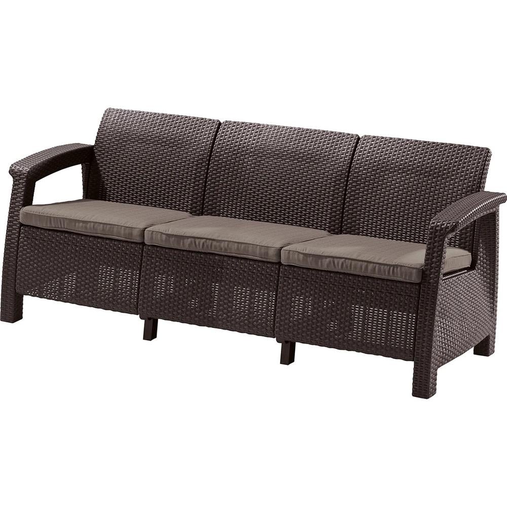 Диван для саду та тераси Keter Corfu Love Seat Max Коричневий (258947)