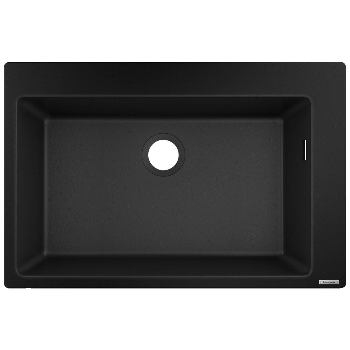 Мойка кухонная Hansgrohe 43313170 прямоугольная гранитная 770x510 мм Черный (116422)