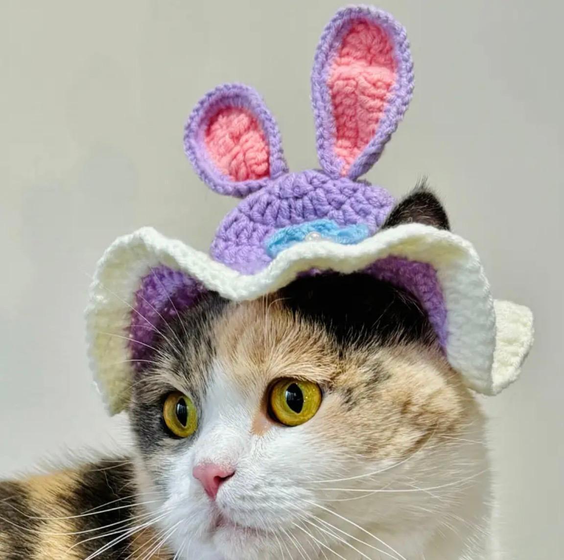 Шапка для кошек и собак Bunny M Purple (565676546) - фото 7