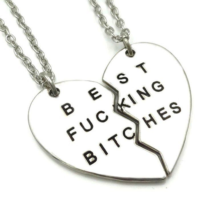 Кулон Best Fucking Bitches разделяемая на 2 елемента 2 шт. (28014)