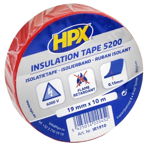 Изоляционная лента HPX IR1910 HPX5200 19 мм х 10 м Красный (31560626)