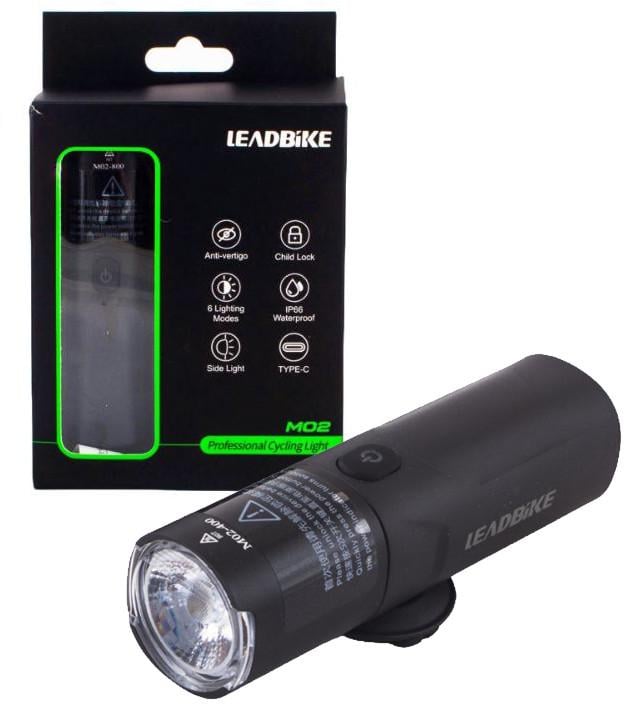 Фонарик велосипедный LEADBIKE M02-OSRAM 400LM 2000mAh waterproof children lock Type-C USB