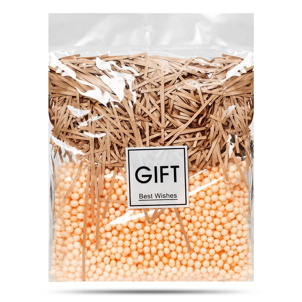 Декоративный пенопластовый наполнитель и бумага для подарочных коробок 40 г Brown (22091884)