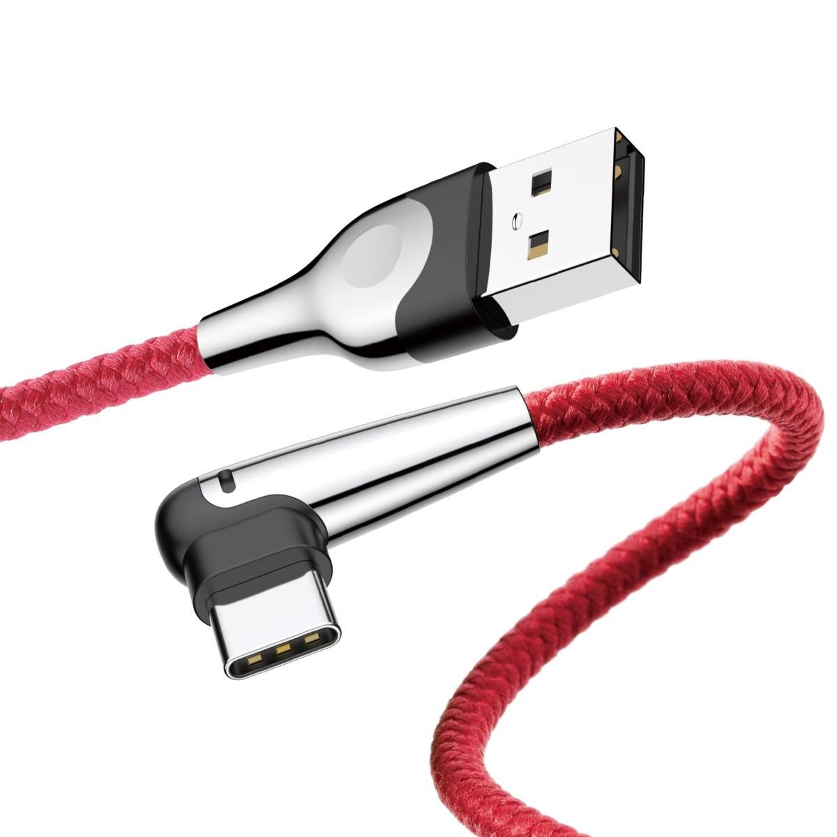 Кабель USB Type-C Baseus MVP з кутовим коннектором Червоний 1 м (CATMVP-D09)