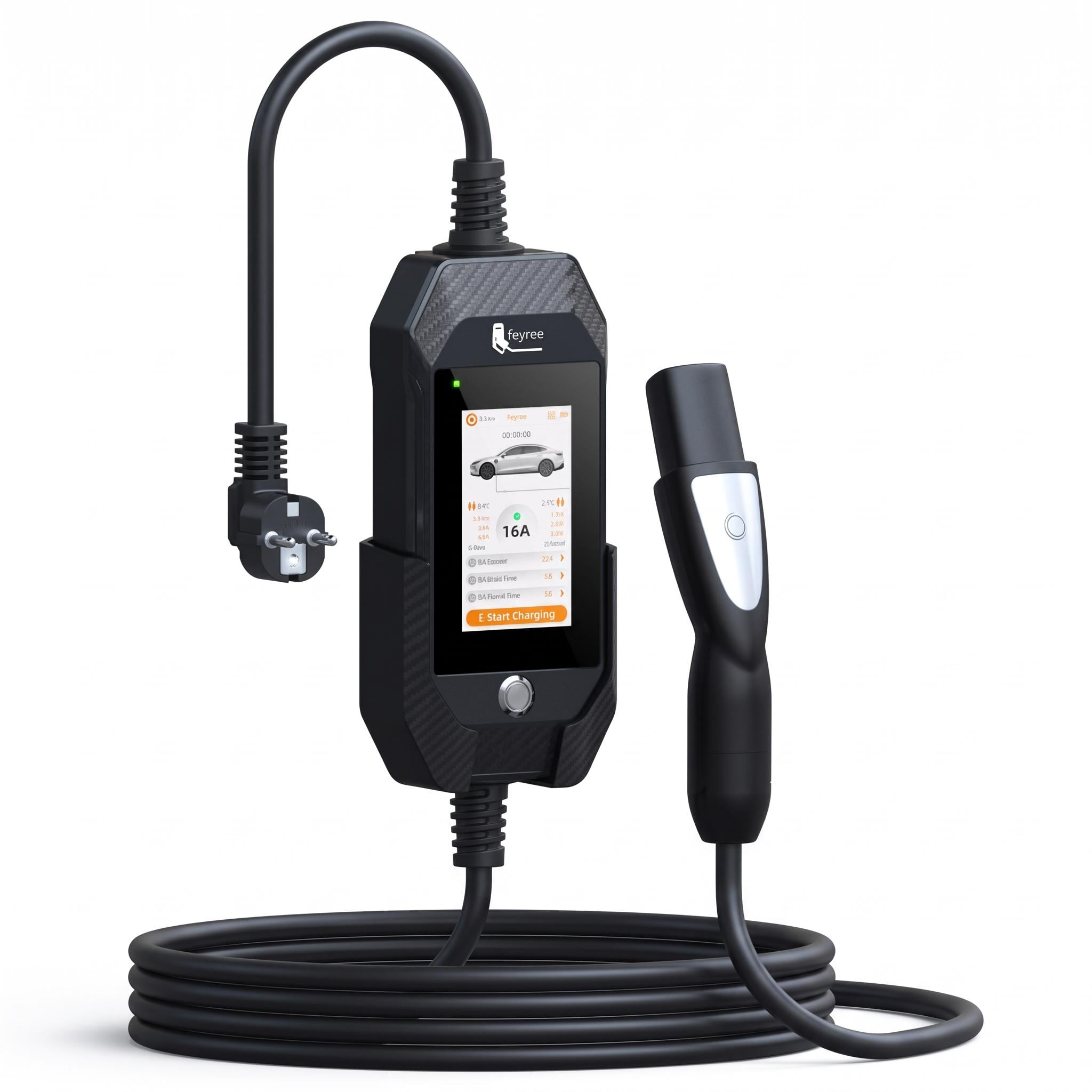 Зарядка для электромобиля Feyree 3,5 кВт 16A Tesla Black Lion EV-Ultra/Smart APP Wi-Fi Black (3199765665)