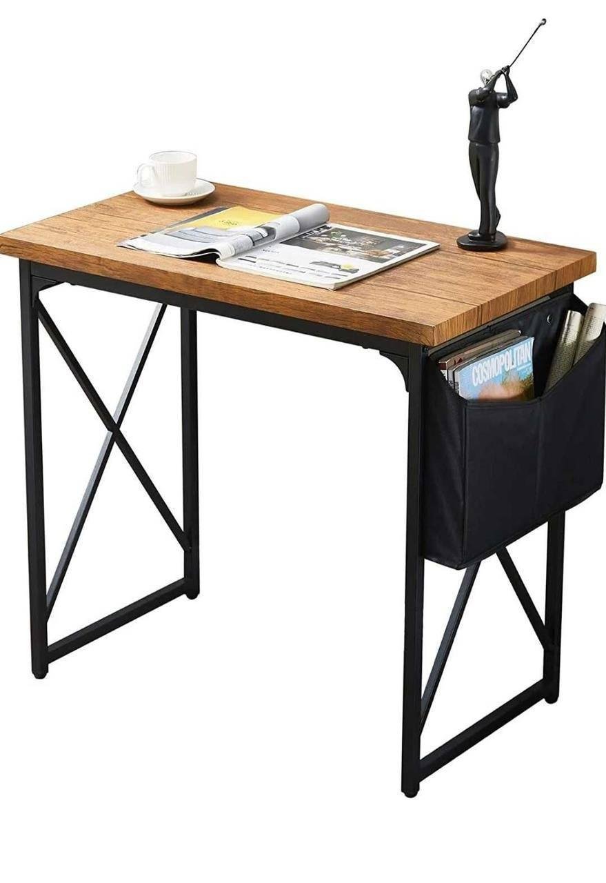 Письмовий стіл дерев'яний з металевими ніжками та органайзером в стилі лофт (2107456436)