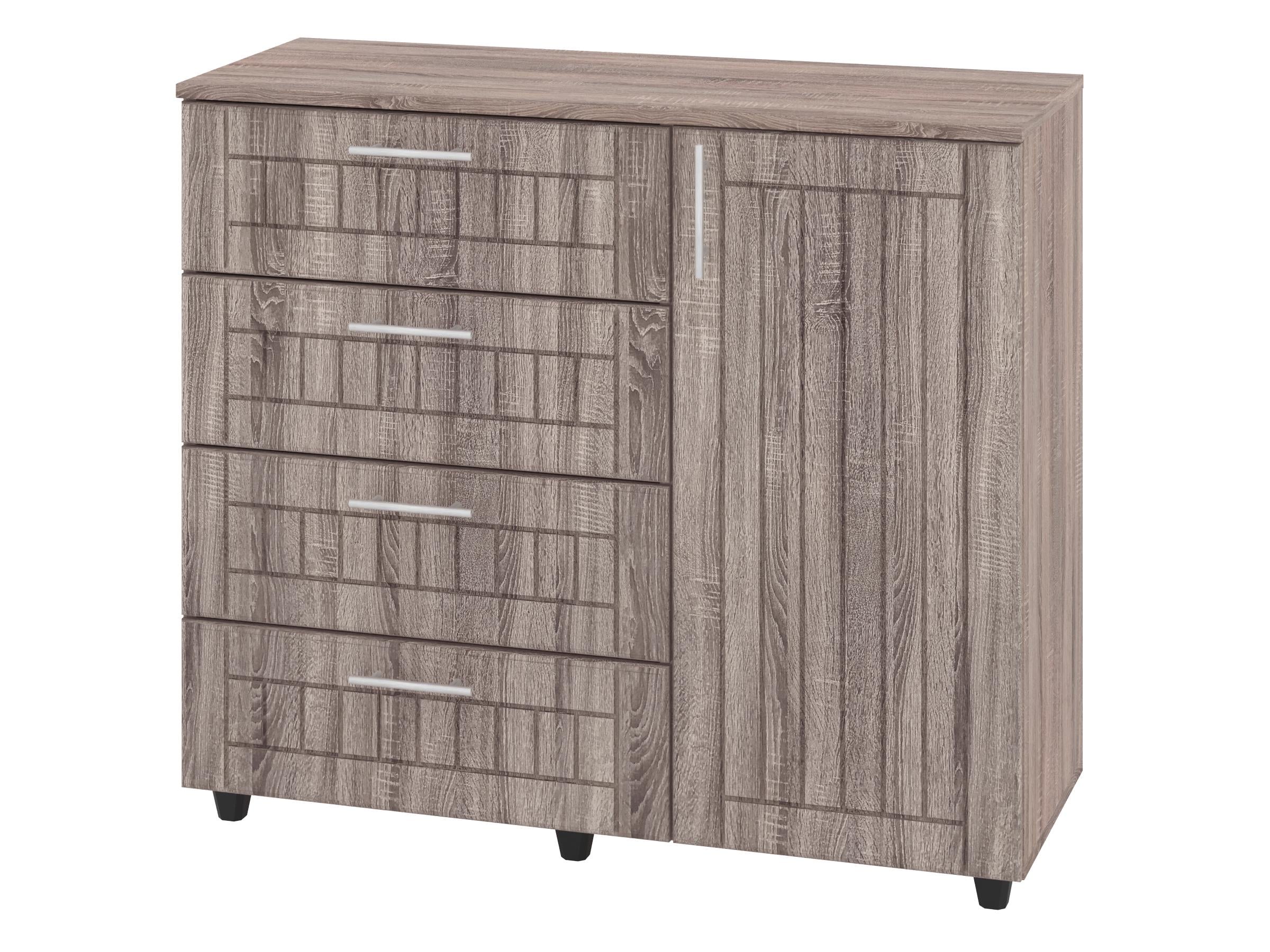 Комод с ящиками PEHOTIN К-4+1 МДФ ДСП/МДФ 100х38х87,5 см Трюфель (PN-100585)