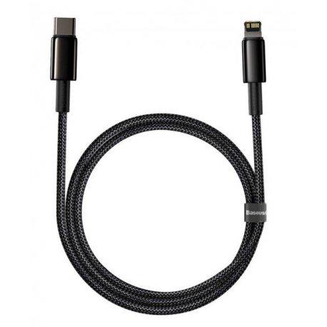 Кабель Baseus Tungsten Gold Fast Charging Type-C to Lightning PD 20 W 1 м Black (CATLWJ-01)