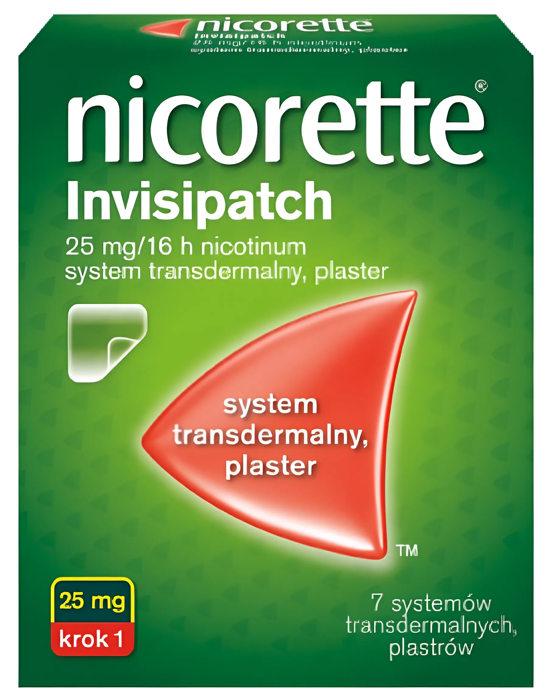 Нікотиновий пластир від нікотинової залежності Nicorette 25 мг 7 шт. (7189918)