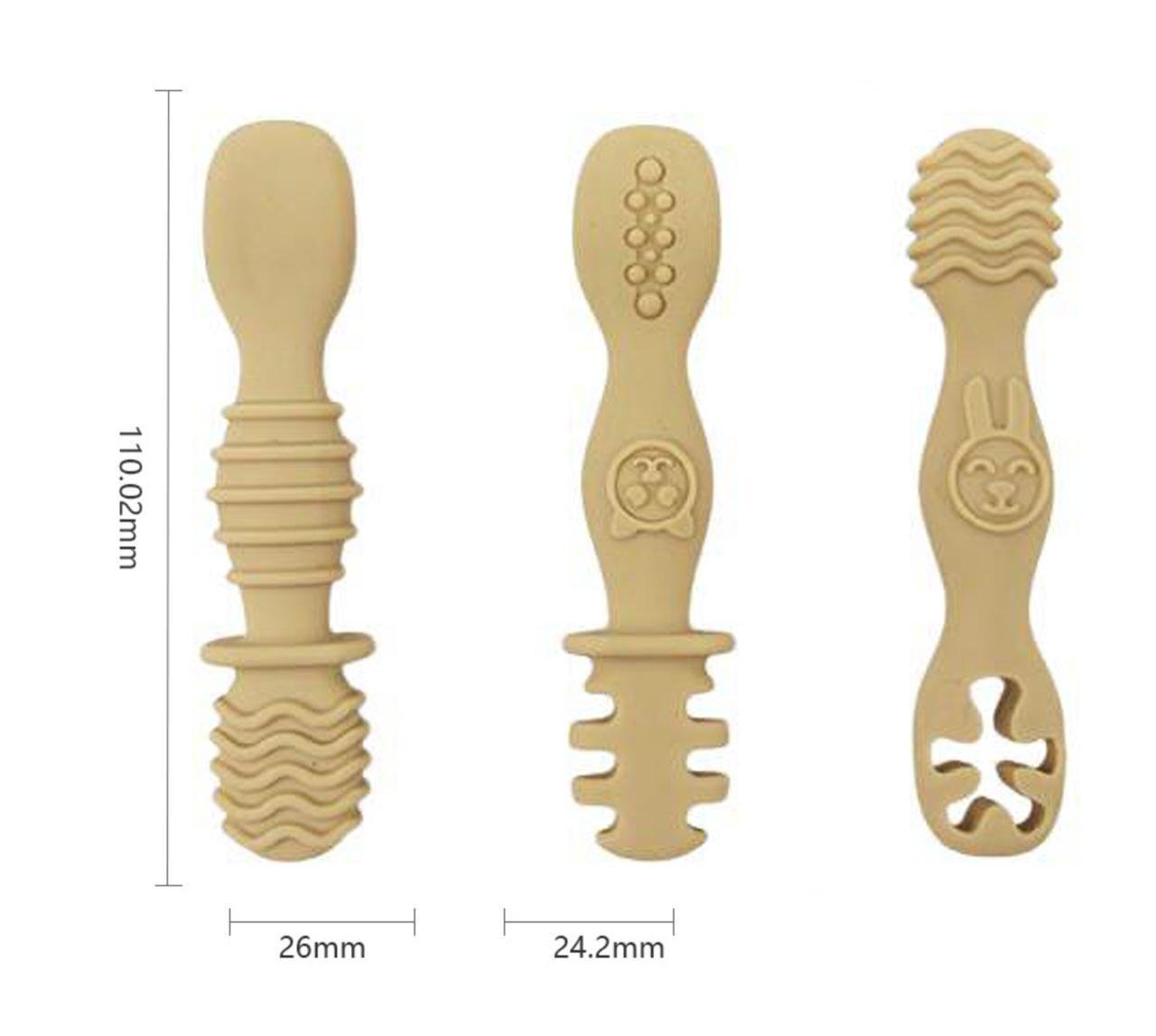 Набор детских тренировочных ложечек от 6 мес. Синий (121352) - фото 2 Набор детских тренировочных ложечек от 6 мес. Синий (121352) - фото 2