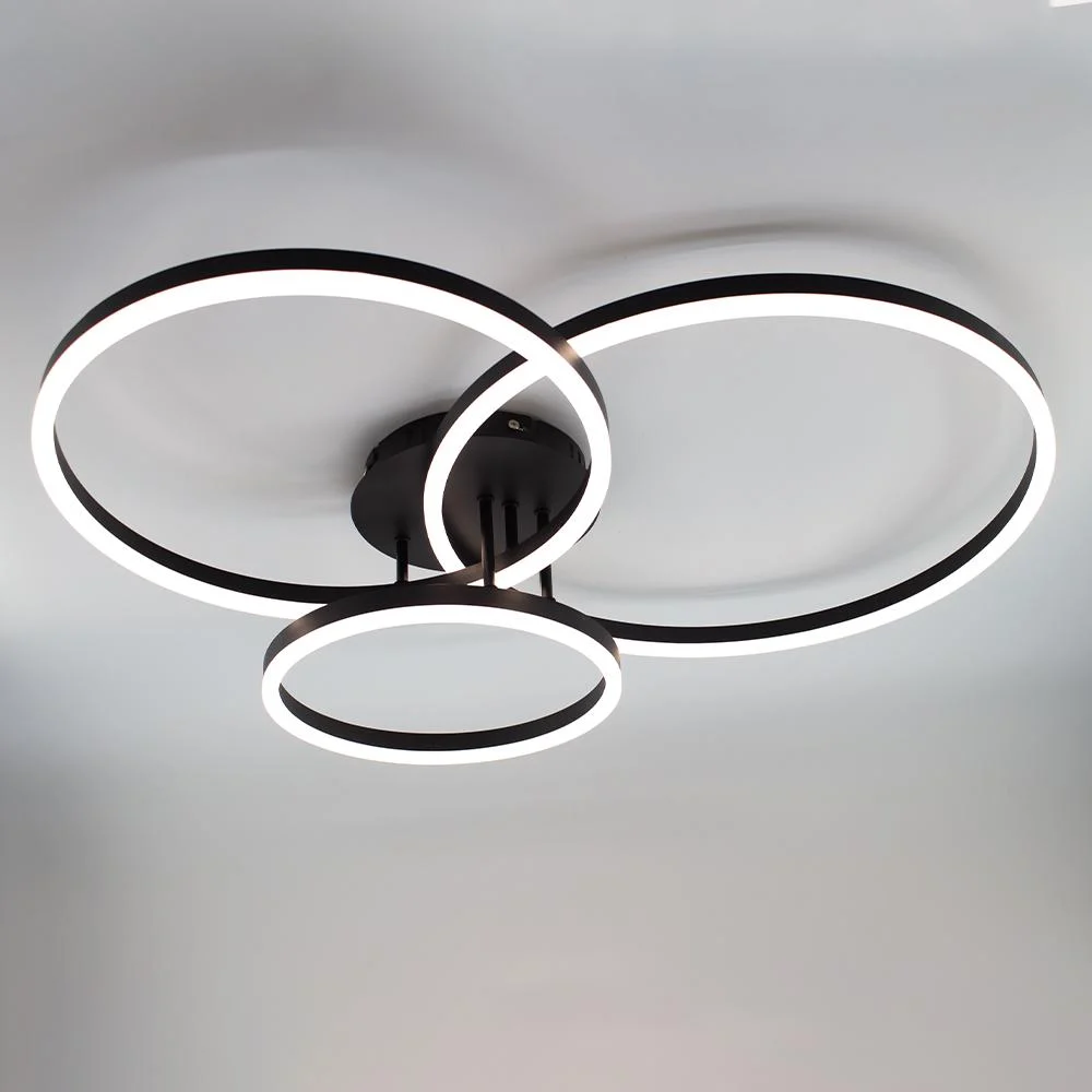 Люстра ESLLSE COCO 3R с пультом 105 Вт 762x675x150 мм Черный (10545)