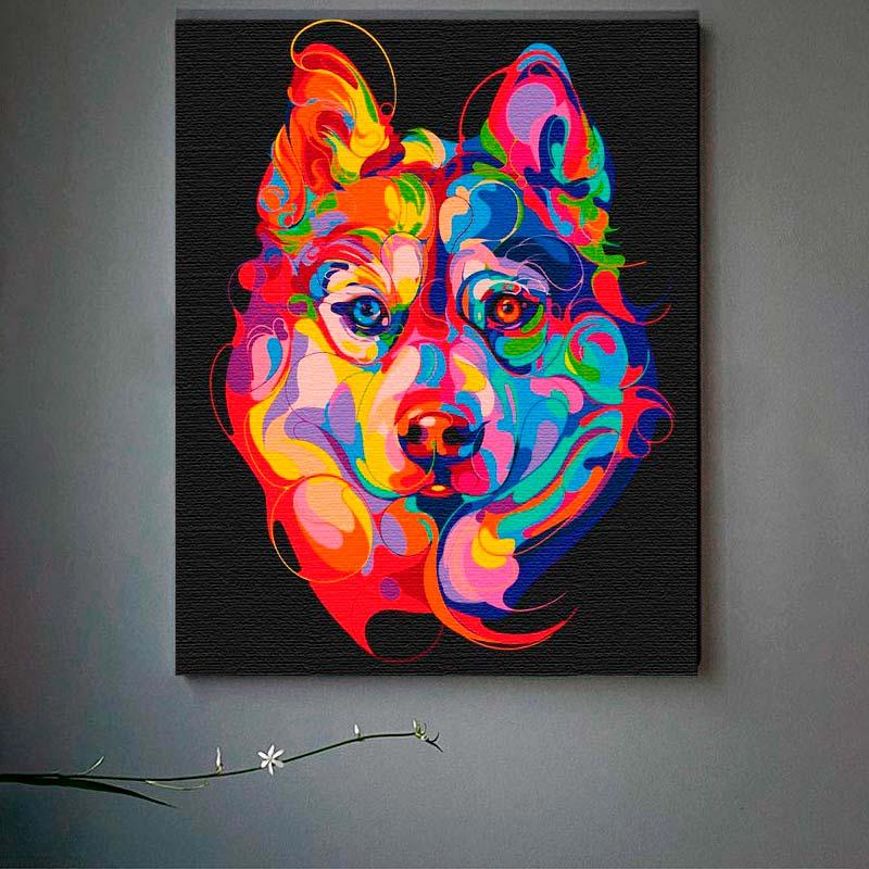 Картина по номерам ART CRAFT Цветной пес 40х50 см (11521-ACNF)