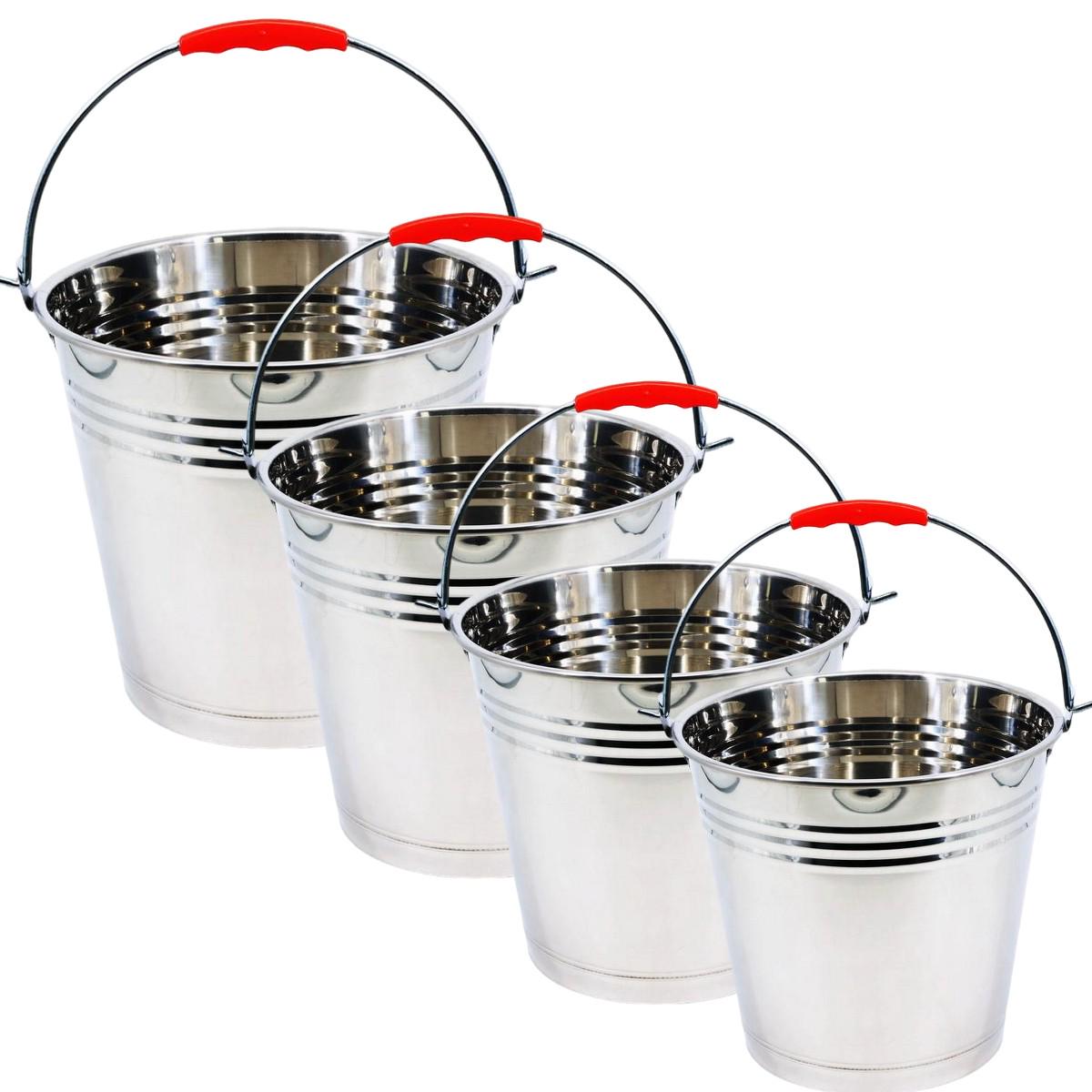 Набір відер із нержавіючої сталі A-PLUS 4 шт.