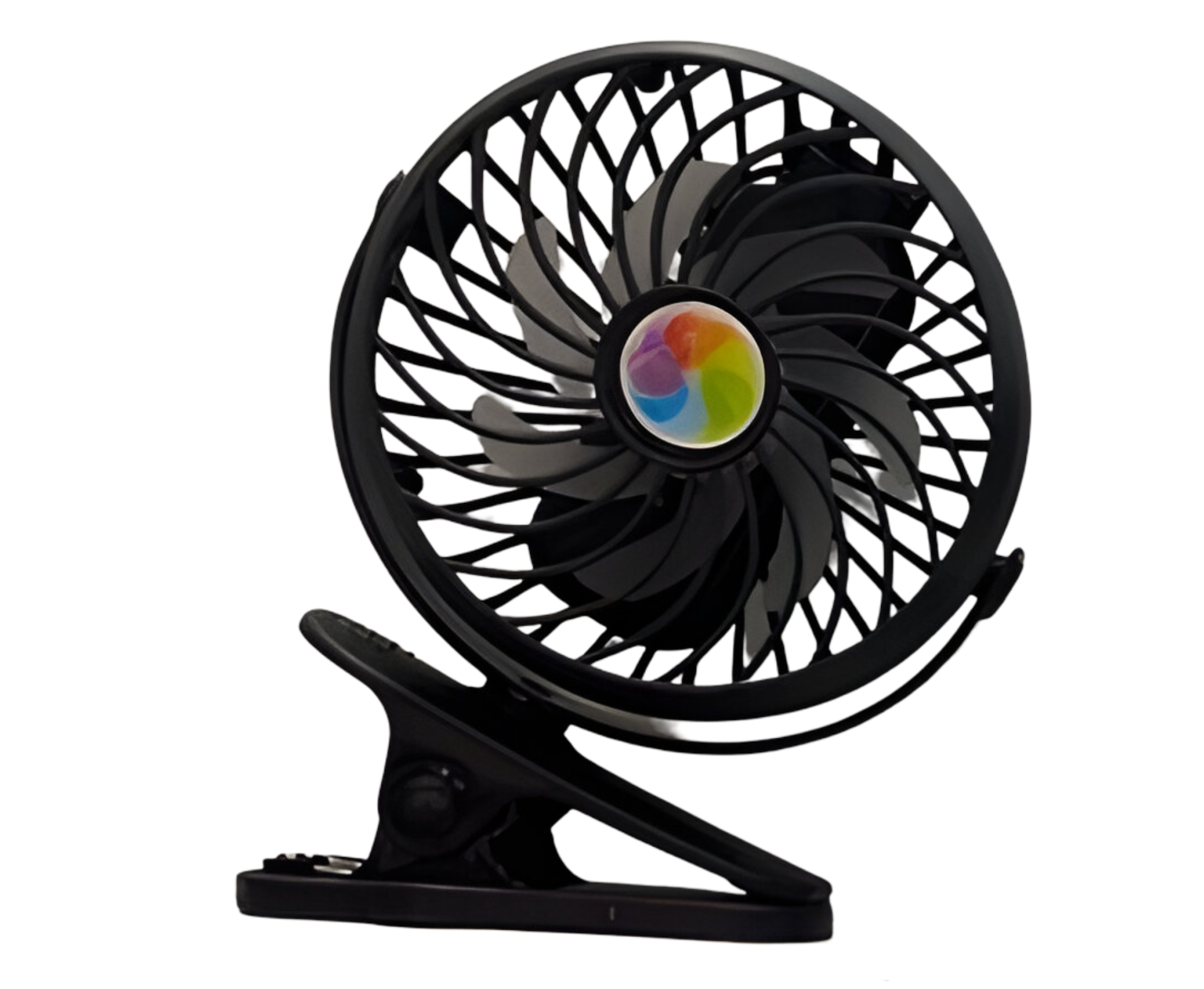 Вентилятор Mini Fan с аккумулятором на прищепке Черный (2628-10)