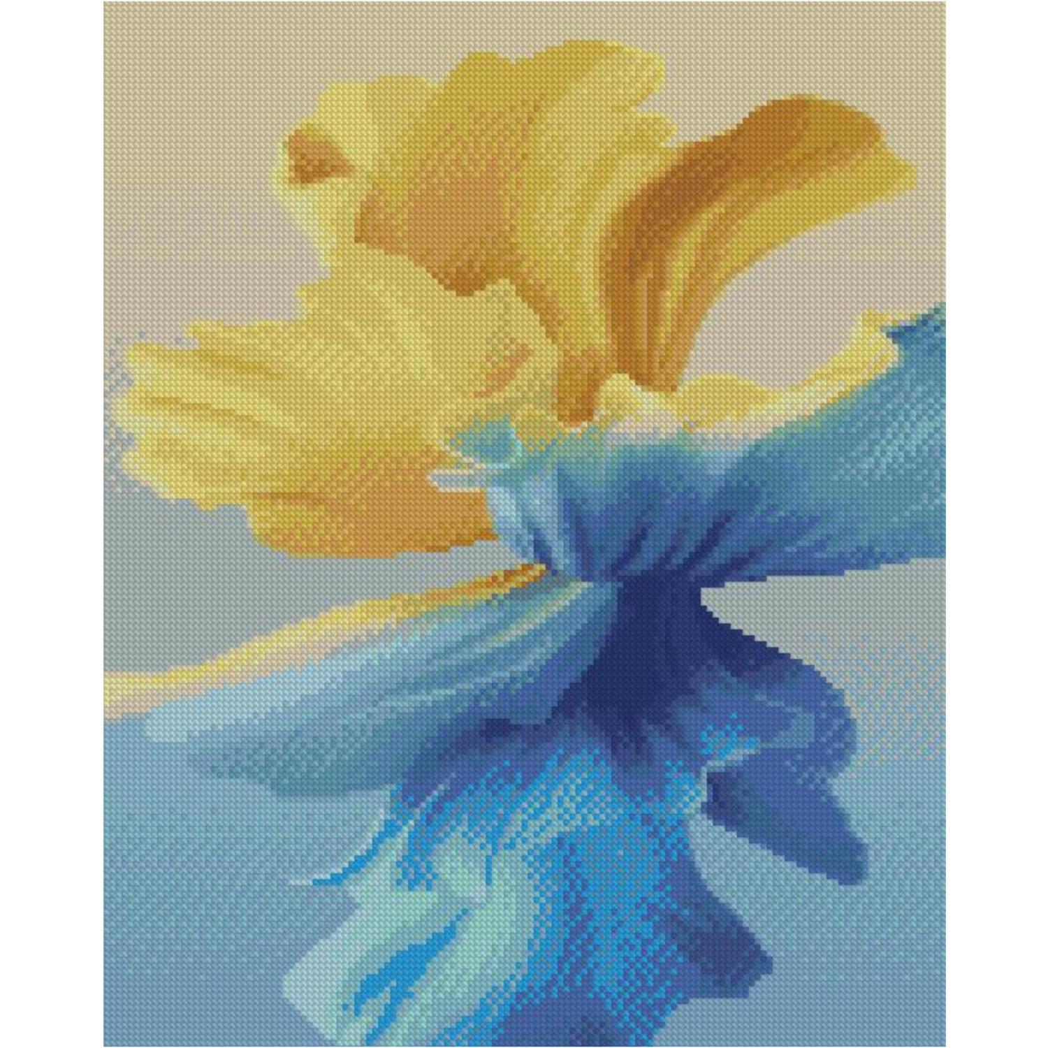 Алмазная мозаика Strateg Премиум Желтоголубой танец 40x50 см (FA40872)