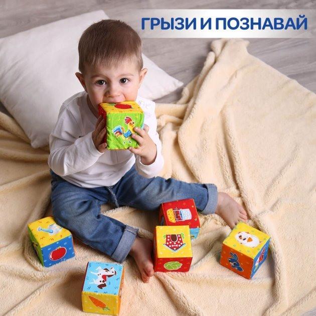 Набор мягких кубиков Macik МС 090601-05 "Животные на ферме" - фото 3