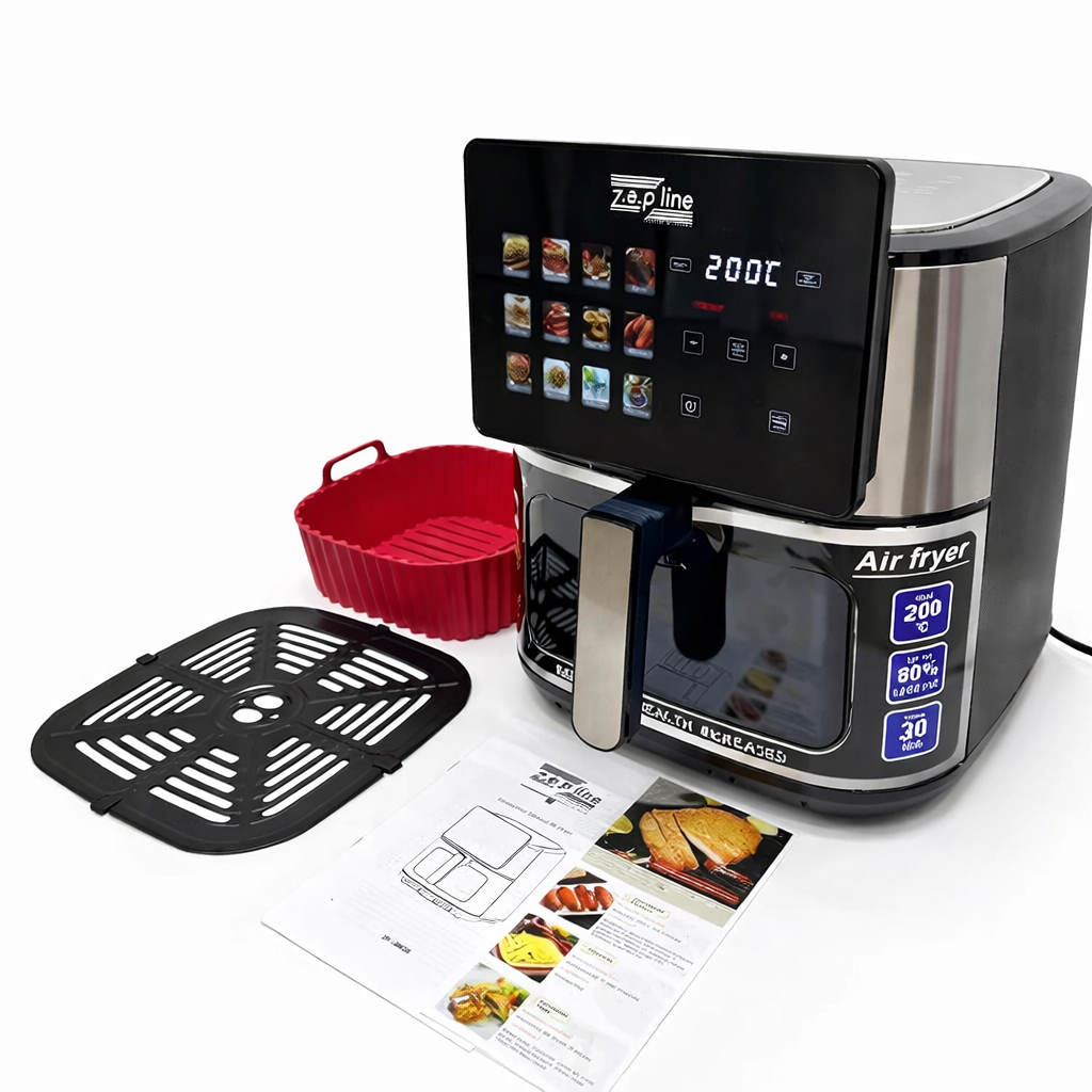 Мультиварка Zepline ZP-00341 13 л 9 л без масла, 2 ТЭНа/сенсорная/12 программ/80–200°C + силиконовая форма (ML-05630)