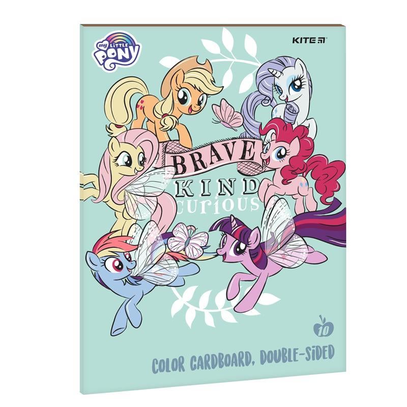 Картон кольоровий двосторонній KITE My Little Pony А4 10 аркушів 10 кольорів (111186)