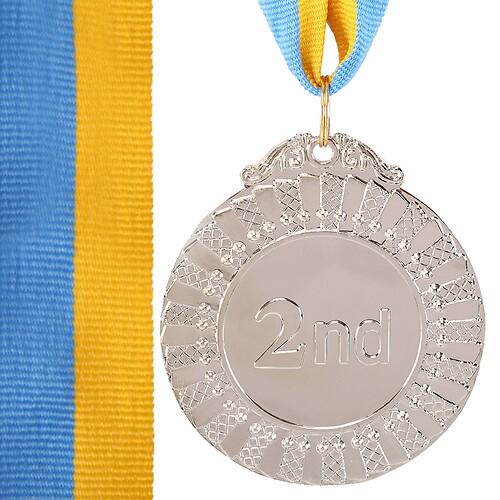 Медаль спортивная с лентой SP-Sport FLASH C-4328-ANG 6,5 см Серебряный (33092983)