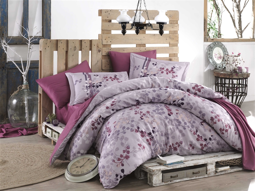 Комплект постельного белья Hobby Exclusive Sateen Irma 200х220 см Сливовый