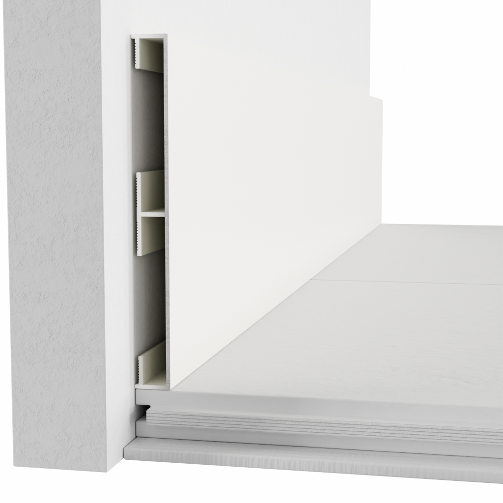 Плинтус прямоугольный алюминиевый AVP-859 85 мм 2600 мм Белый (24239629)