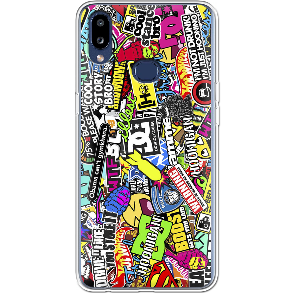 Чехол Boxface Samsung A107 Galaxy A10s Multicolored Inscriptions Прозрачный силикон (37944-up880-37944)