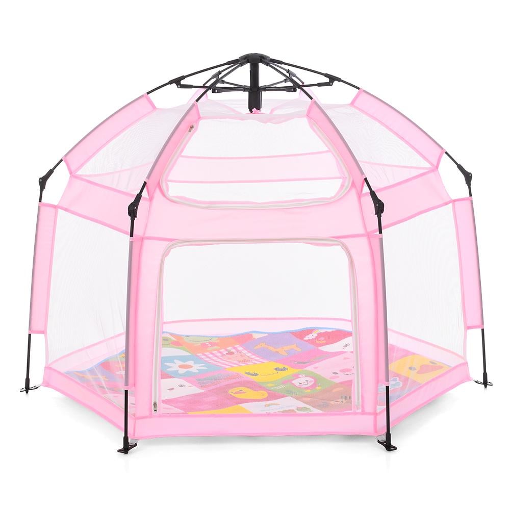 Палатка автоматическая MR 1512 с сетчатыми стенками и ковриком 146х127х110 см Розовый Палатка автоматическая MR 1512 с сетчатыми стенками и ковриком 146х127х110 см Розовый