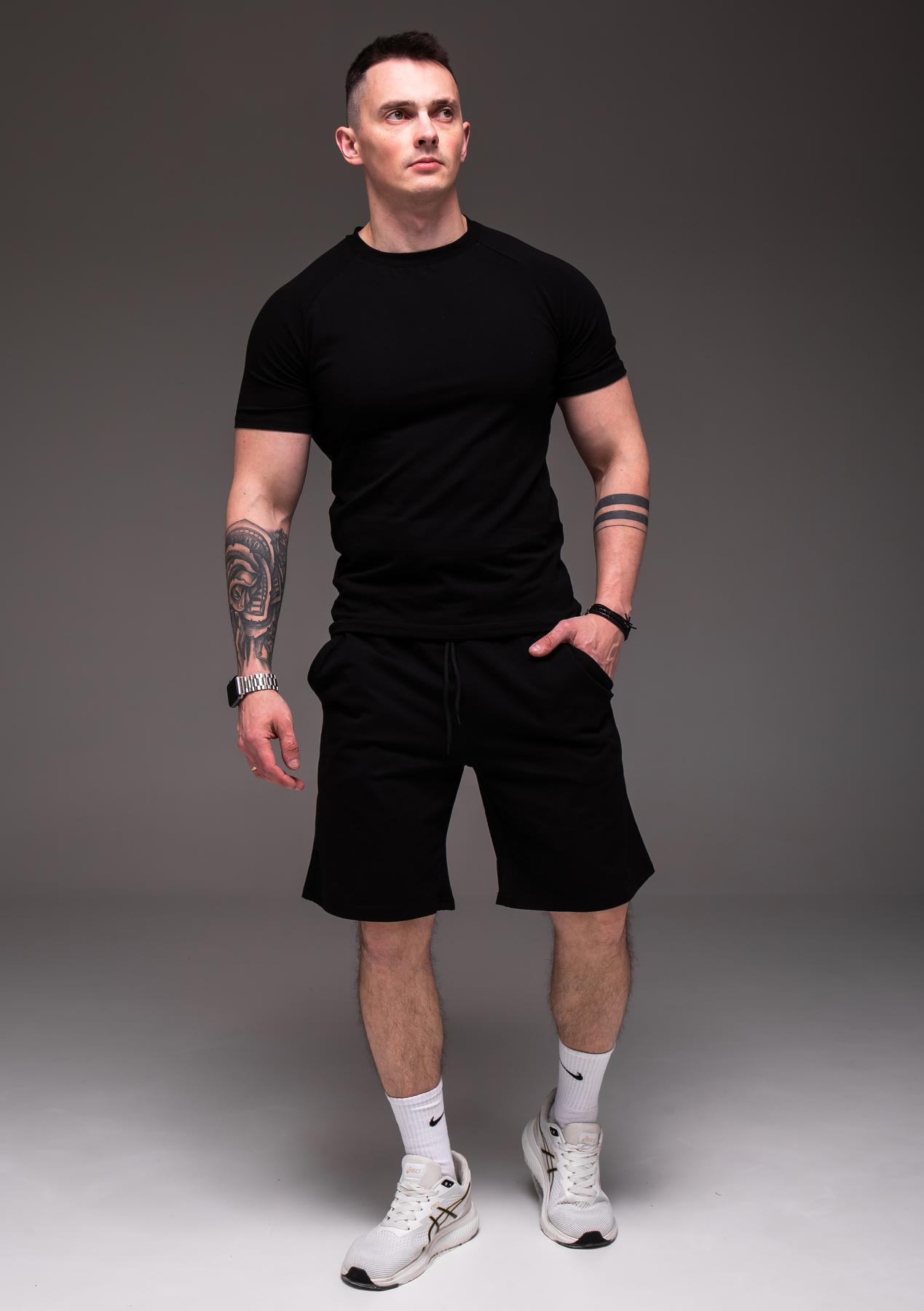 Прогулочный костюм мужской летний футболка/шорты XL Черный (2382/3) - фото 2 Прогулочный костюм мужской летний футболка/шорты XL Черный (2382/3) - фото 2