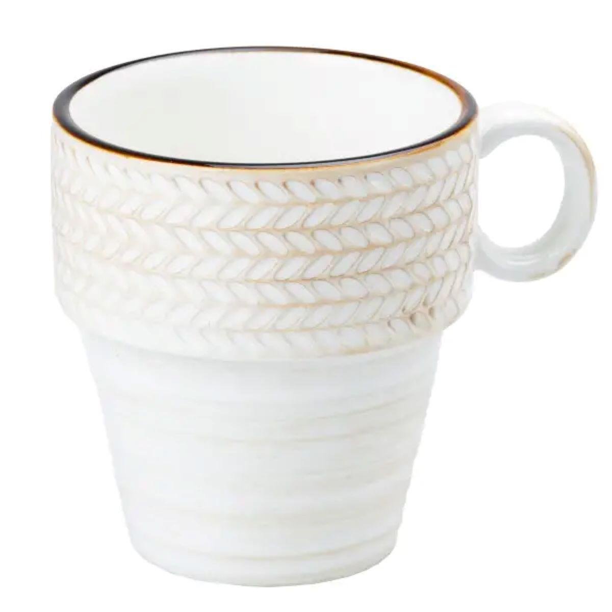 Чашка керамическая кружка для кофе чая 350 мл Белый (4506) - фото 3 Чашка керамическая кружка для кофе чая 350 мл Белый (4506) - фото 3