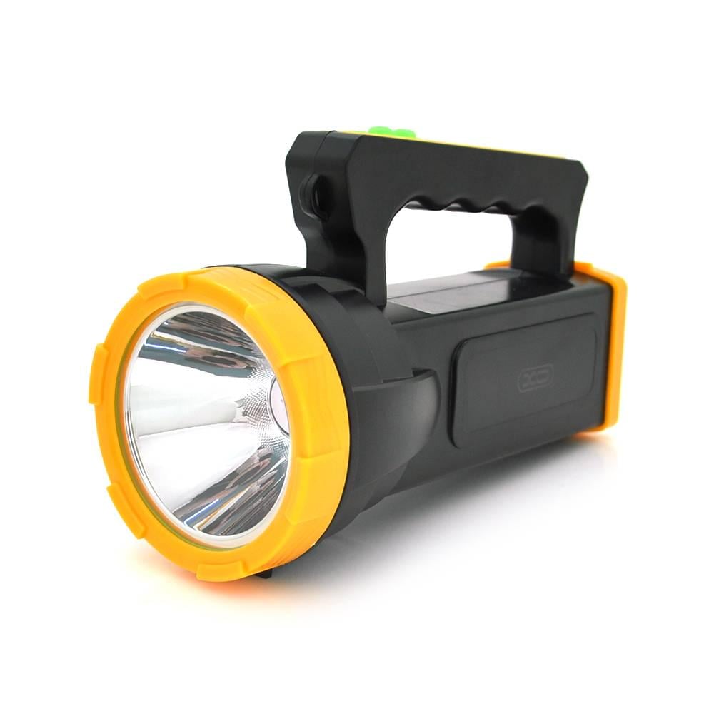 Ліхтар пошуковий XO XO-YH02 1LED T6 3W 3 режими 1200mah IP40 USB кабель 195х85х130 мм Black/Yellow (28957)