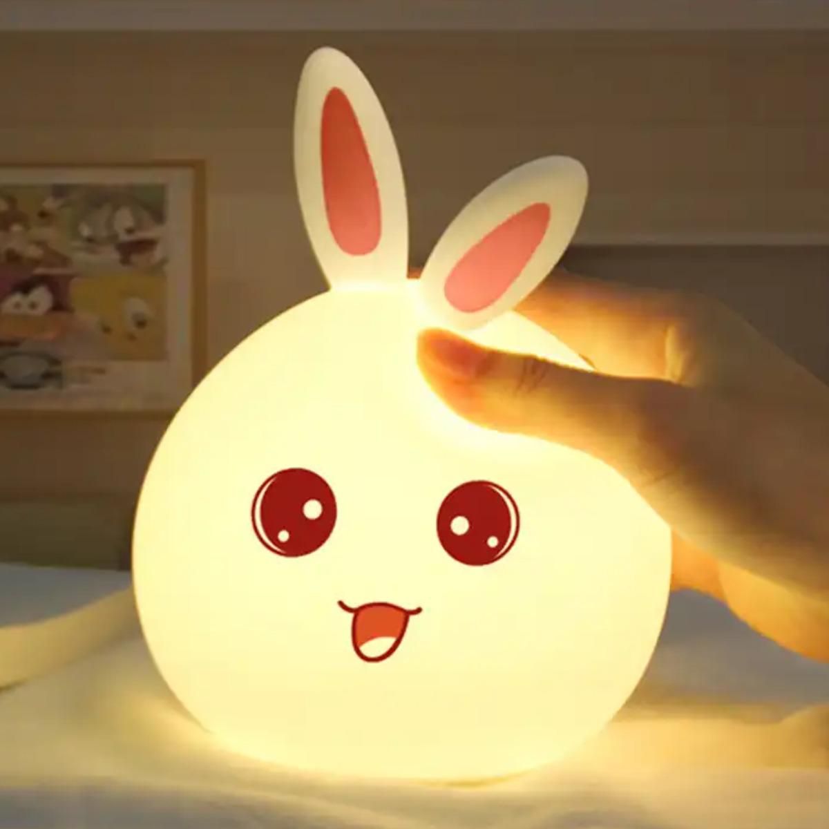 Ночник аккумуляторный силиконовый Led Rabbit Soft Touch Зайчик - фото 6