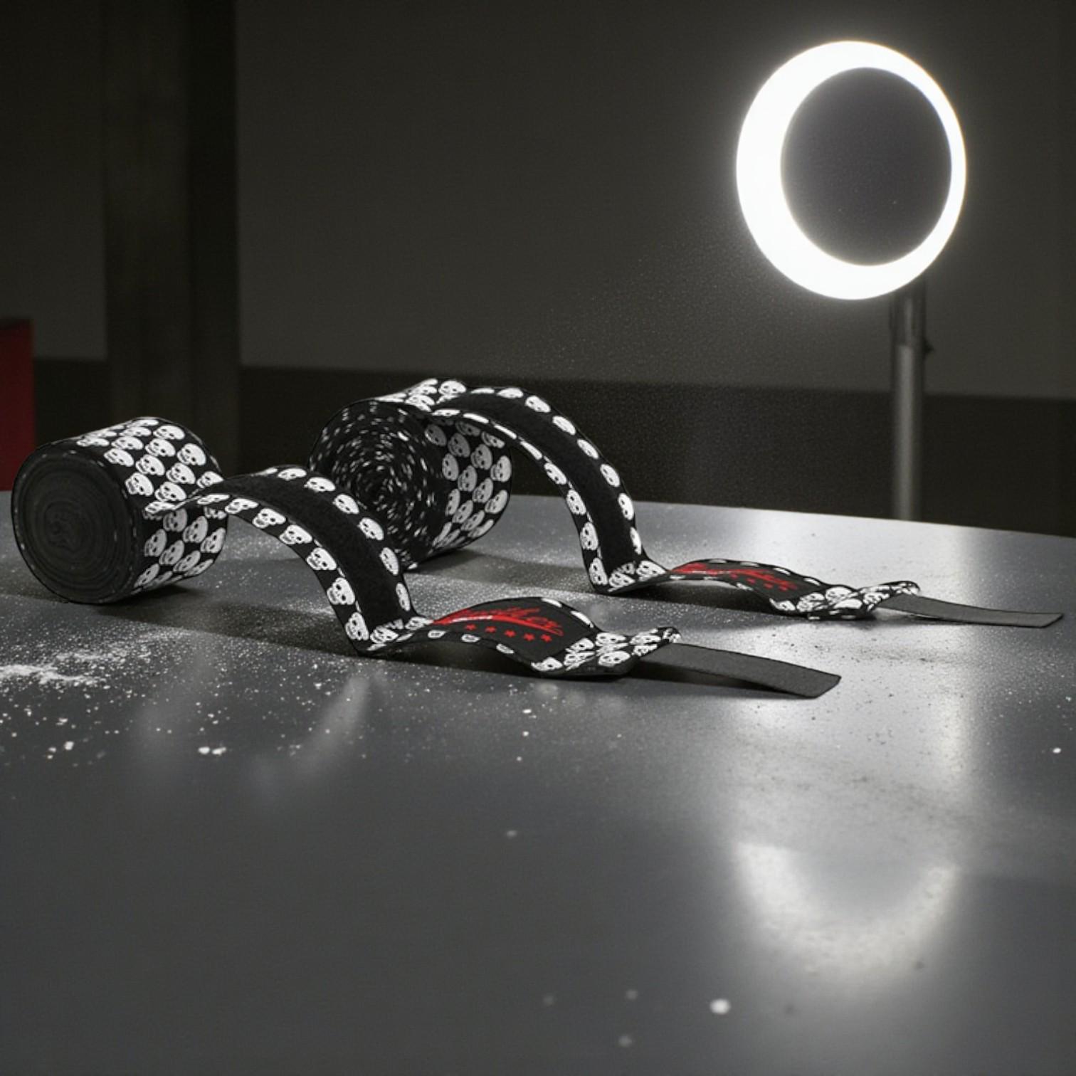 Бинты боксерские Another Boxer с принтом Череп 3 м Черный - фото 6