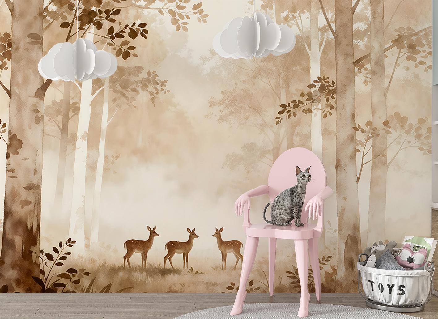 Фотошпалери флізелінові Upstream Оленята 180х120 см (S5KID-086/2) - фото 4 Фотошпалери флізелінові Upstream Оленята 180х120 см (S5KID-086/2) - фото 4