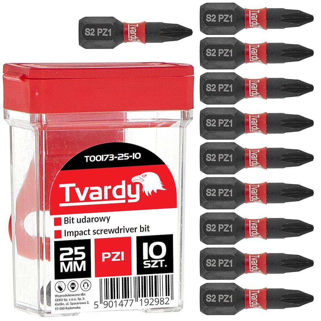 Біта ударна Tvardy Pozidriv Pz1 x 25 мм (T00173-25-10) - фото 1