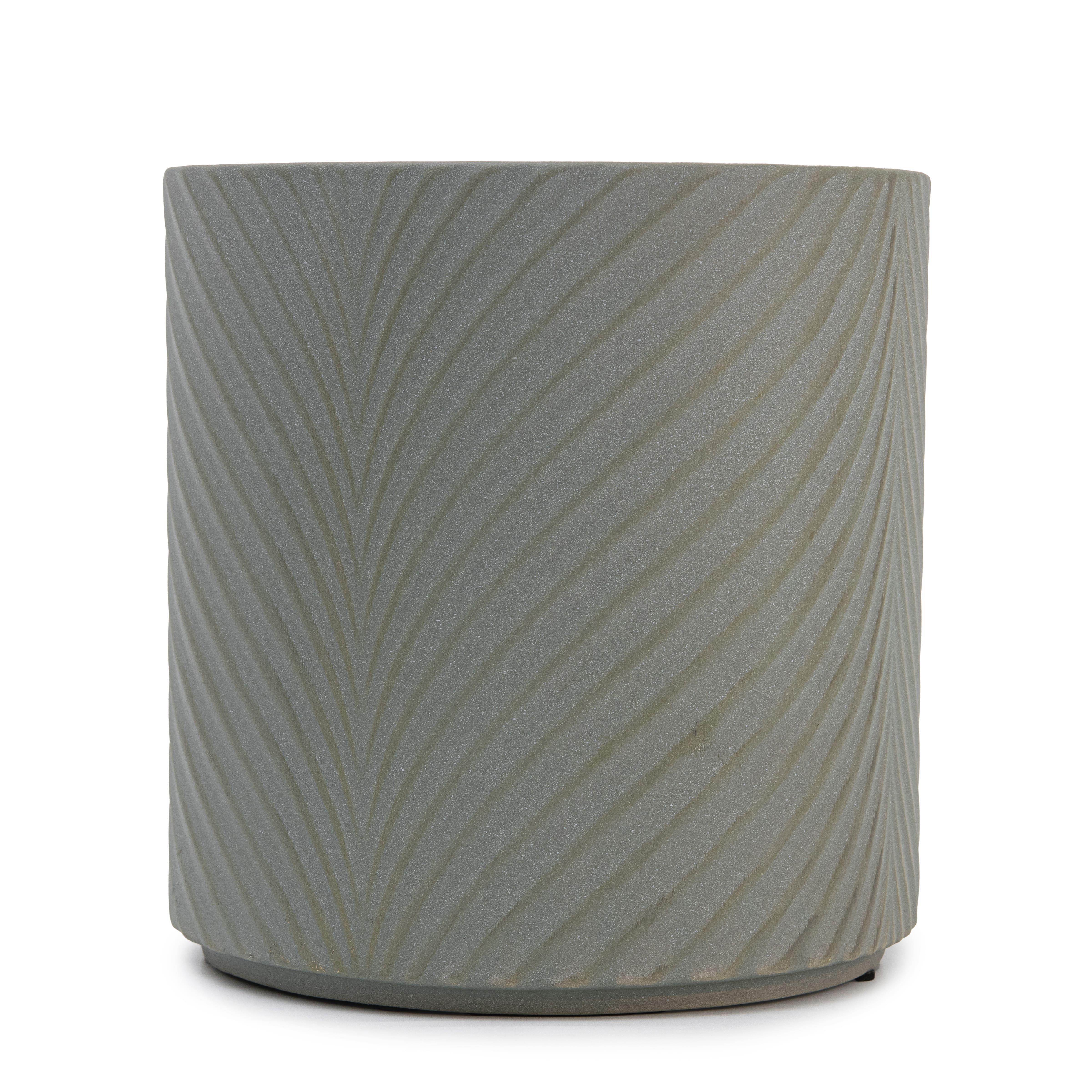 Набор кашпо для цветов керамические elemi Листок круглый 1,3 л/2,3 л/4,5 л Темно-зеленый (УТ-00094682) - фото 3