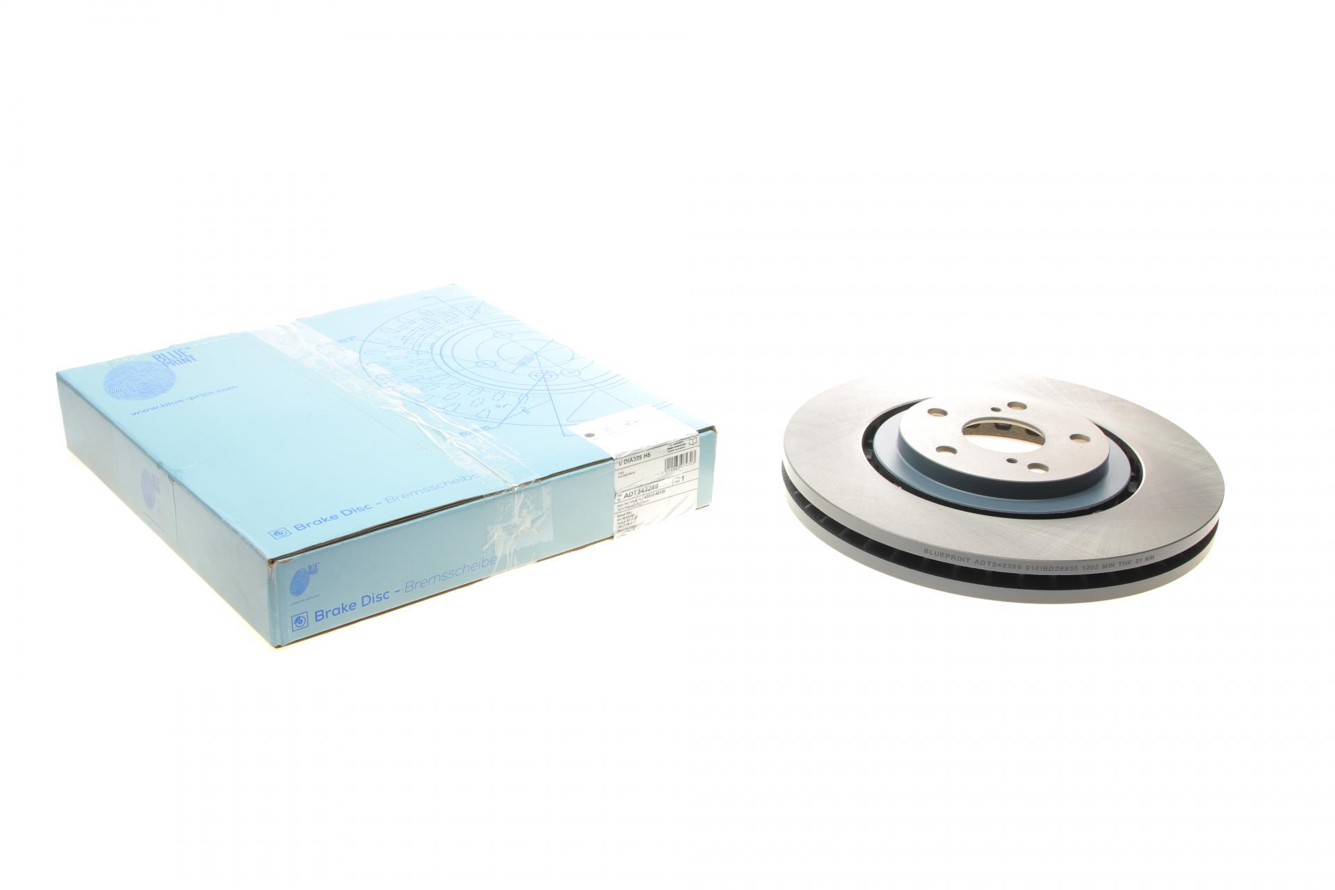 Гальмівний диск передній BLUE PRINT для Lexus RX 08-15 328x34 мм (ADT343289)