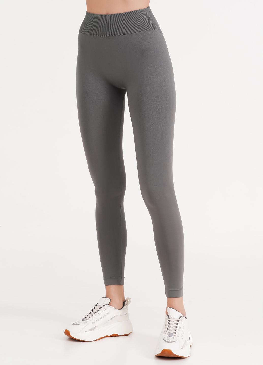 Леггинсы женские спортивные Giulia LEGGINGS SHAPE S/M Grey/poppy seed (34531887)