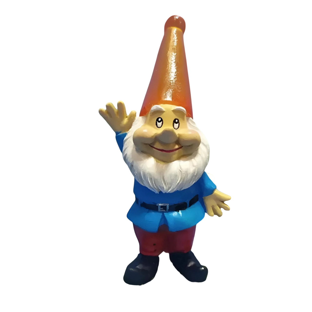 Садовый светильник Lemanso керамический Эльф на солнечной батарее RGB с выключателем Красно-голубой (CAB127)