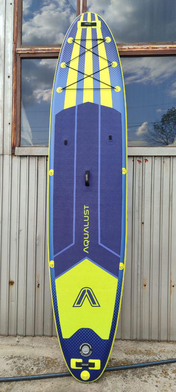 SUP-доска AquaLust 365 см 12'0" универсальная надувная 2 слоя Stand Up Paddle надувной с веслом/сумкой/насосом/только Blue