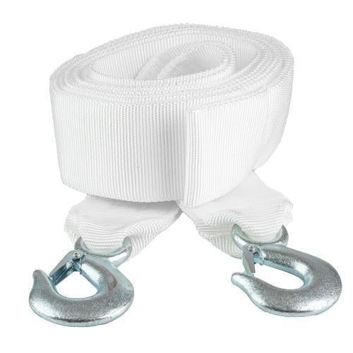 Трос буксир ST1009/ТР-109-8-1 8 т стрічка 75 мм 5,0 м/2 гака/кульок Білий
