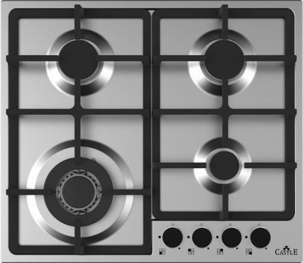 Варочная поверхность газовая Castle CGS-604B Steel (1470903)