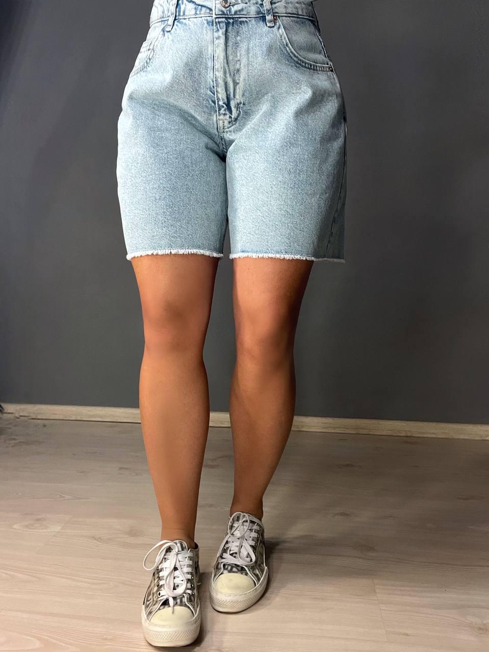 Шорты женские джинсовые ITS Basic 4015 средней длины с бахромой р. 38 81 см 105 см Голубой - фото 9 Шорты женские джинсовые ITS Basic 4015 средней длины с бахромой р. 38 81 см 105 см Голубой - фото 9
