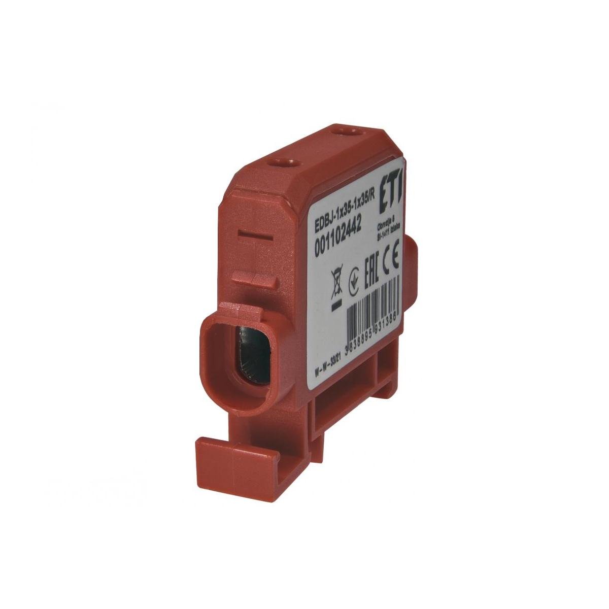 Клема вступна силова ETI EDBJ-1x35-1x35/R 2,5-35 мм2 125А 1-1 1000V Червоний (1102442)