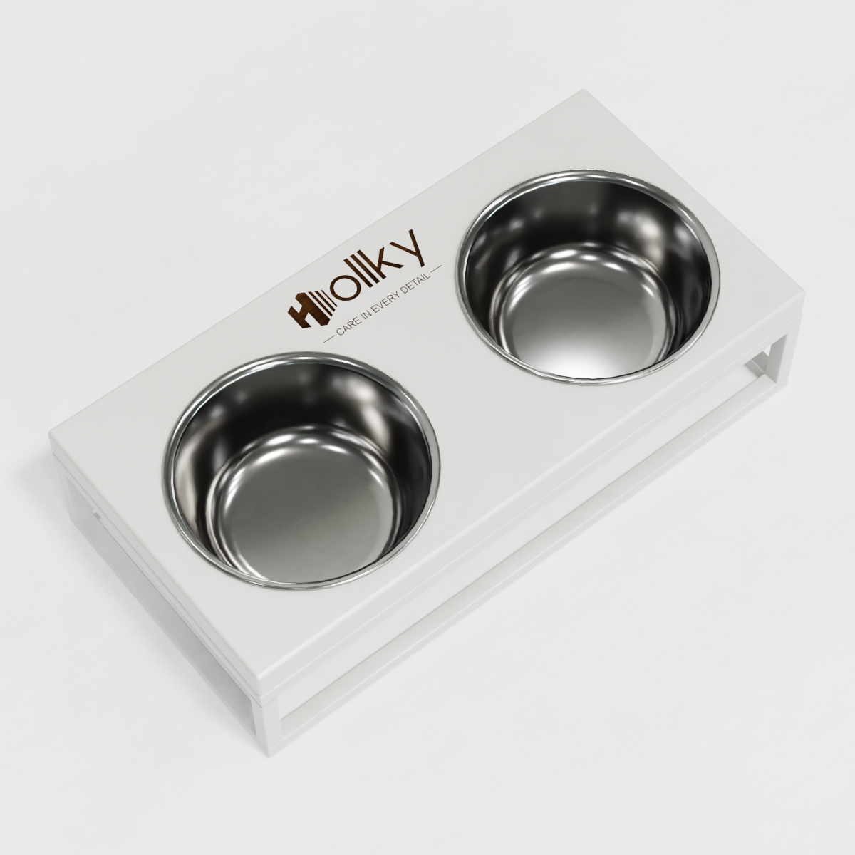 Миски на подставке для маленьких собак и котов Hollky Base S 2х0,45 л (BS-36187-WHWH) - фото 3 Миски на подставке для маленьких собак и котов Hollky Base S 2х0,45 л (BS-36187-WHWH) - фото 3