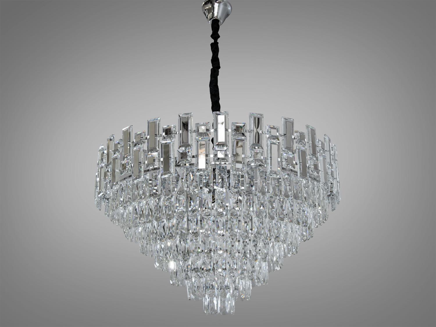 Люстра хрустальная подвесная 40 Вт Хром (2018/800CH)