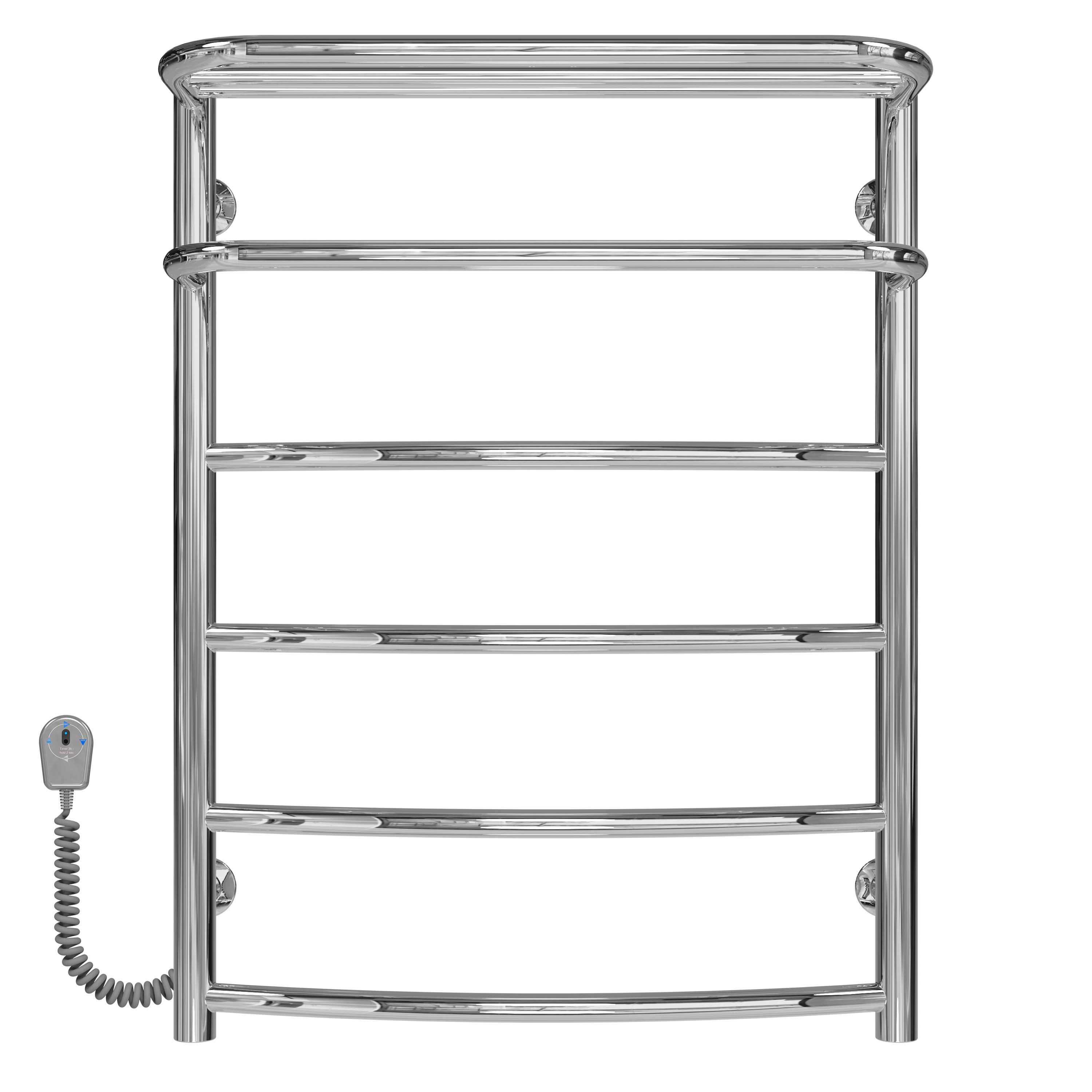 Полотенцесушитель электрический Deffi Отель П6 EF16 левое подключение нержавеющая сталь 400х700 мм Хром (C.OD.70.40.6.E.C.L.5)