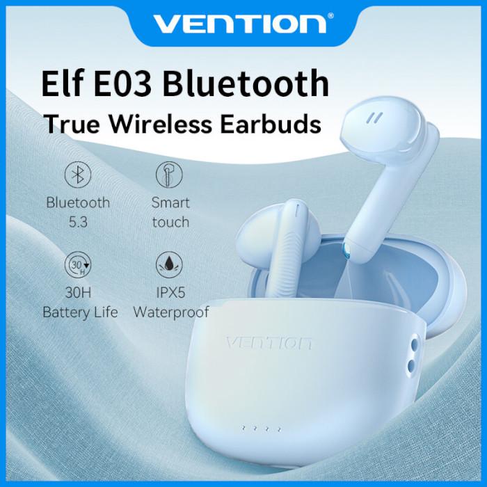 Наушники Vention E03 NBHS0 TWS формат серия Elf Earbuds Blue (617515) - фото 3