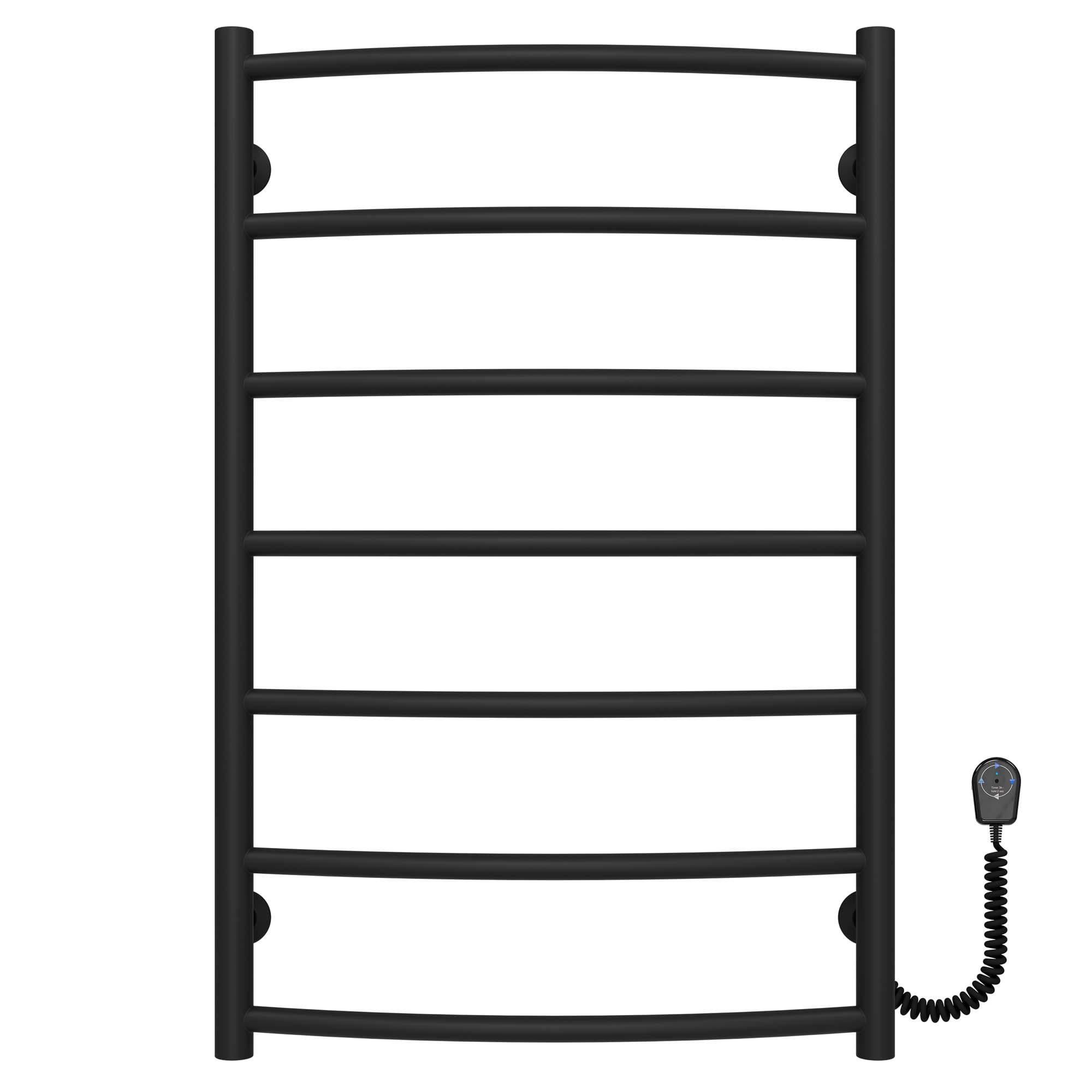 Полотенцесушитель электрический Deffi Классик П7 EF16 правое подключение нержавеющая сталь 500x800 мм Черный (C.DK.80.50.7.EBR5)