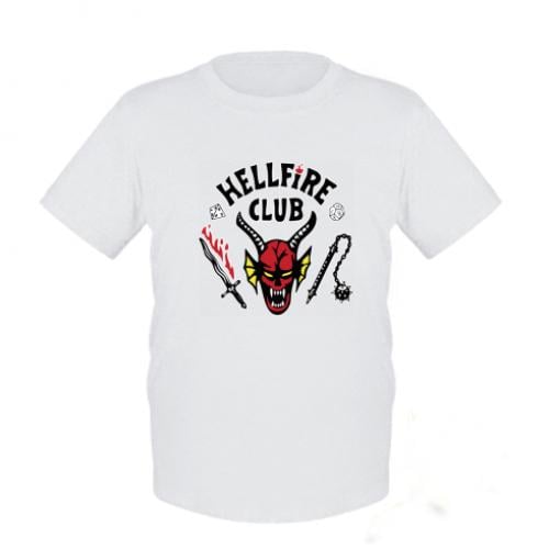 Футболка детская с надписью "Hellfire club" 140 см (11179700-1-168811-M)